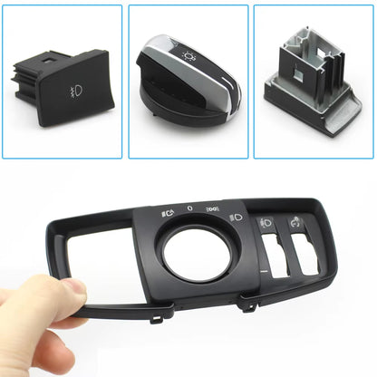 Car Front HeadLamp Rotary Foglight Button Headlight Switch Cover Panel For BMW 2 Series F45 F46 X5 X6 F15 F16 X5M X6M F85 F86