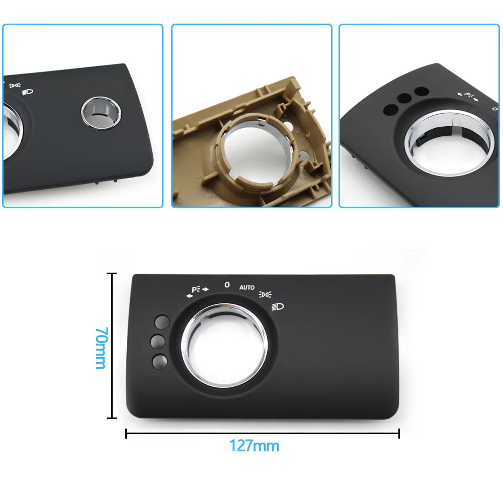 LHD Car Interior Front Left Headlight Switch Button Panel Trim Cover Replacement For Benz W164 ML GL 300 350 450 500 2005-2011