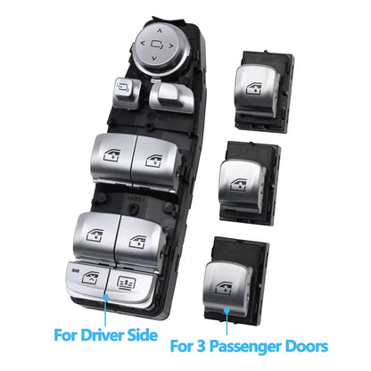 Silver Chrome Master Window Lifter Switch Control Button Regulator For BMW 3 5 7 X5 X6 F30 F35 F25 F26 F07 F10 F18 F01 F02