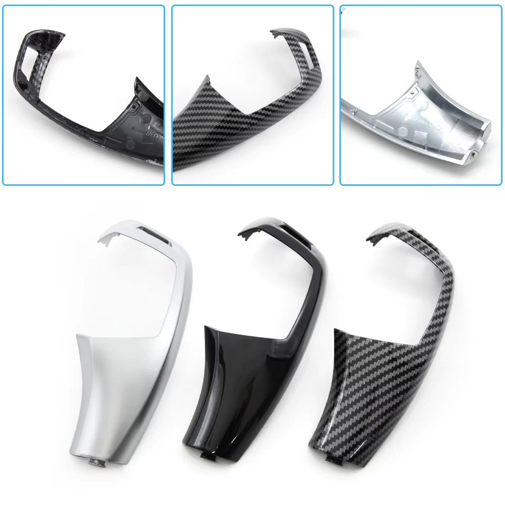 LHD RHD Car Gear Shift Knob Trim Cover Auto P Parking Button Cap For BMW X5 X6 E70 E71 E72 2007-2013 61319116587