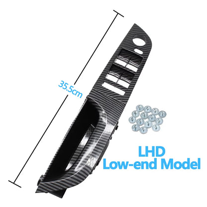 LHD Left Hand Driver Carbon Fiber Interior Door Pull Handle Armrest Panel Full Set For BMW 3 Series E90 E91 316 318 320 325 328