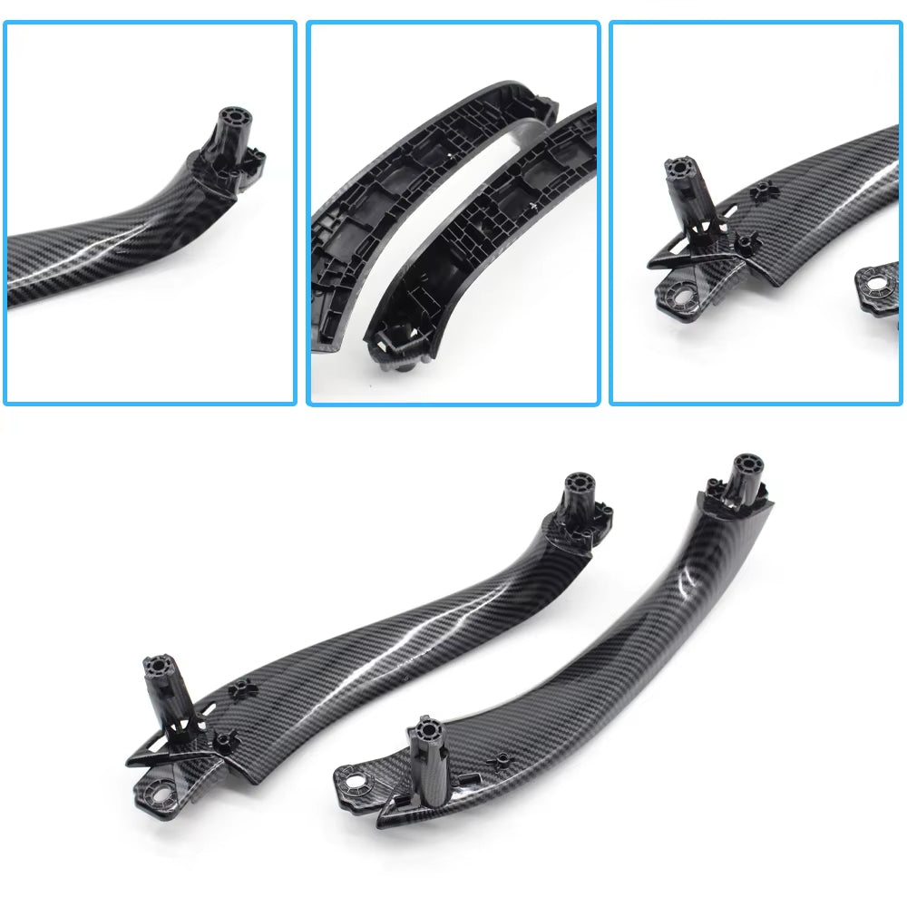 2PCS Car Front Rear Inner Door Left Right Handle Inside Pull Handle Panel Cover Trim For BMW X3 X4 G01 G02 F97 F98 2018-2022