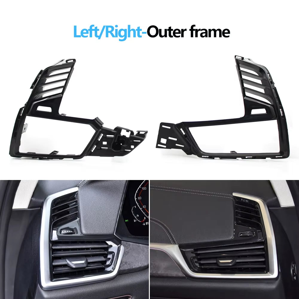 Car Left Right Air Vent Grille Repair Kit AC Vent Outer Frame For BMW X5 X6 X7 G05 G06 G07 2019 2020 2021 2022