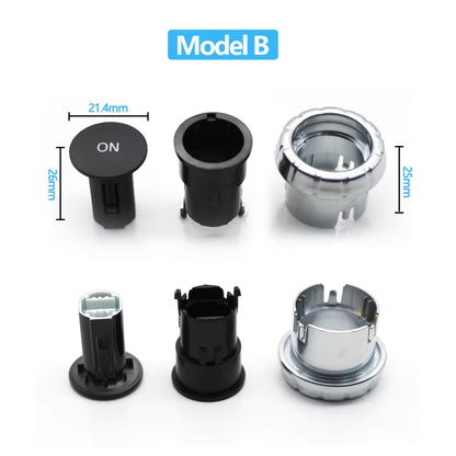 3PCS Car Console Radio CD Player Buttons ON Switch Cap Knob Cover For Benz A C E GLK GLA ML GL CLS W176 W246 W156 W204 W166 W218