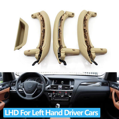 LHD RHD Interior Door Armrest Pull Handle Genuine Leather Cover Full Set Assembly For BMW X3 X4 F25 F26 2010-2016