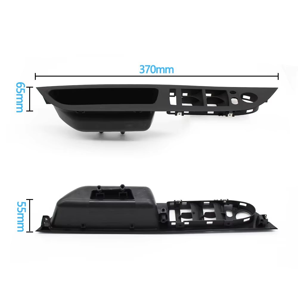LHD RHD Car Interior Handle Inner Door Armrest Panel Pull Trim Window Switch Cover For BMW 5 Series E60 E61 2006-2010