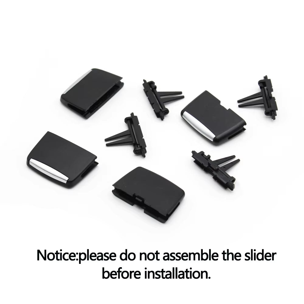 Car Front Rear Air Conditioning AC Vent Grille Slider Tab Clip Repair Kit For BMW X5 X6 E70 E71 64229220101