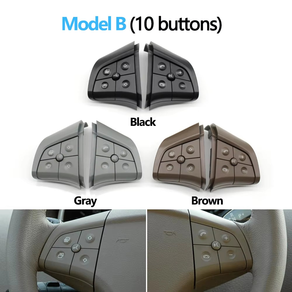 Car Multi-function Steering Wheel Buttons Kit Phone Control Keys For Mercedes Benz W164 W245 W251 ML GL300/350/400/450 2006-2009