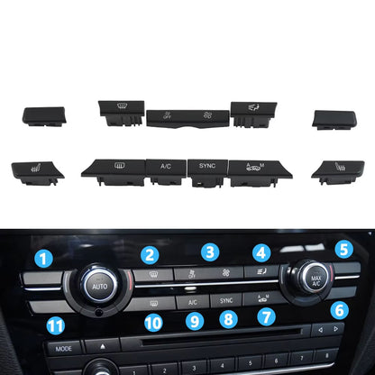 Dashboard Air Conditioning AC Button Venlitation Key Cap Repair Kit Replacement For BMW X3 F25 2014-2017 X4 F26 2013-2018