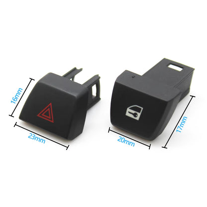 Car Danger Flash Signal Hazard Light Warning Switch Button Cover For BMW 5 6 7 X3 Series F07 F06 F12 F13 F10 F11 F01 F02 F04 F25