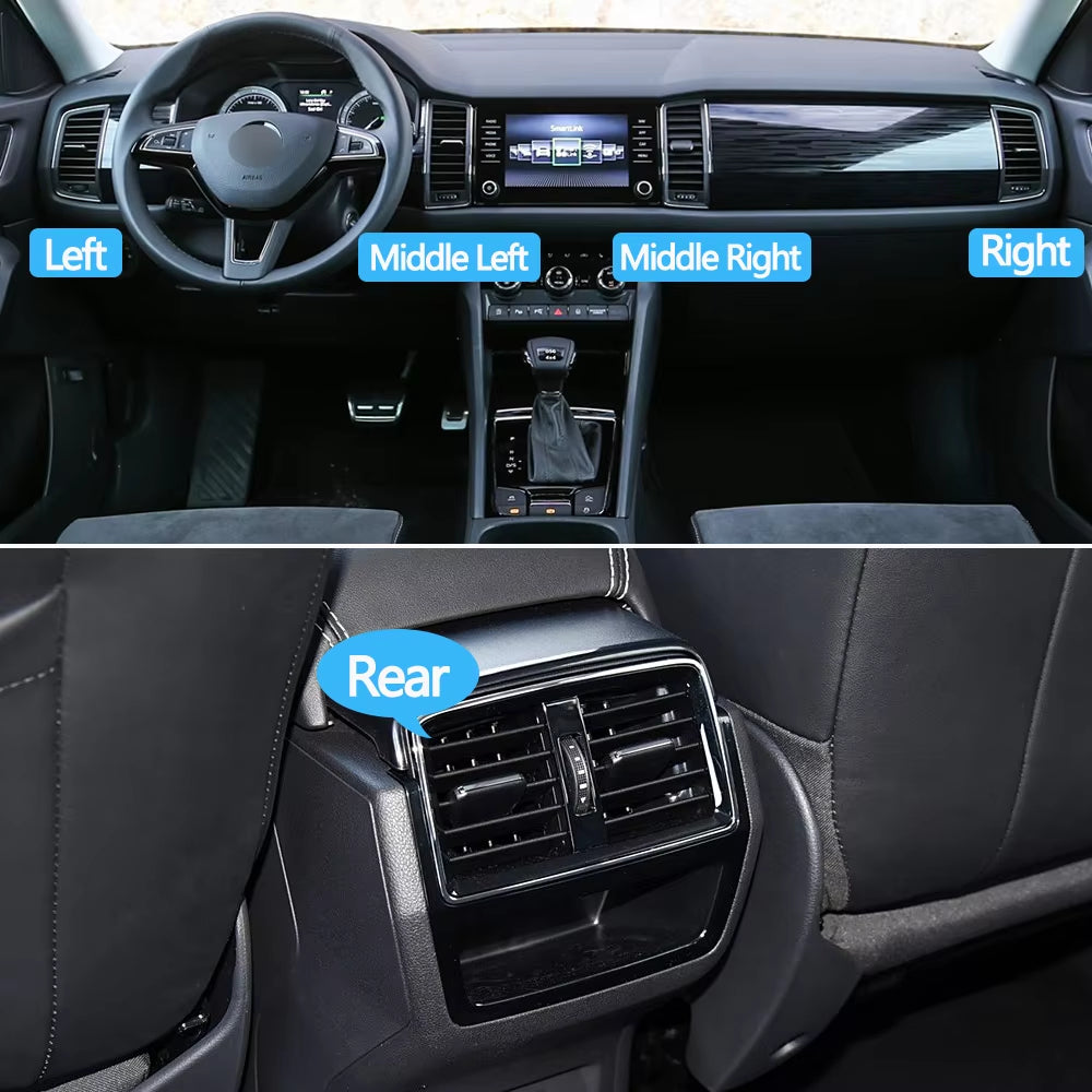 Car Front Rear Dashboard Air Conditioning AC Vent Grille Assembly For Skoda Kodiaq 2016-2022 56G819701,56G819702,56G820951