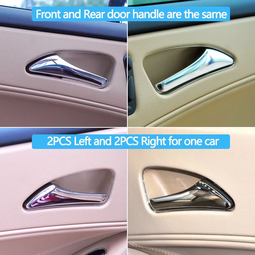 1/2/4PCS Car Left Right Chrome Door Pull Handle For Mercedes Benz E CLS Class W211 W219 E320 E500 E63 AMG 2117660124,2117660224