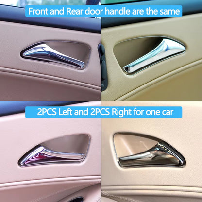1/2/4PCS Car Left Right Chrome Door Pull Handle For Mercedes Benz E CLS Class W211 W219 E320 E500 E63 AMG 2117660124,2117660224