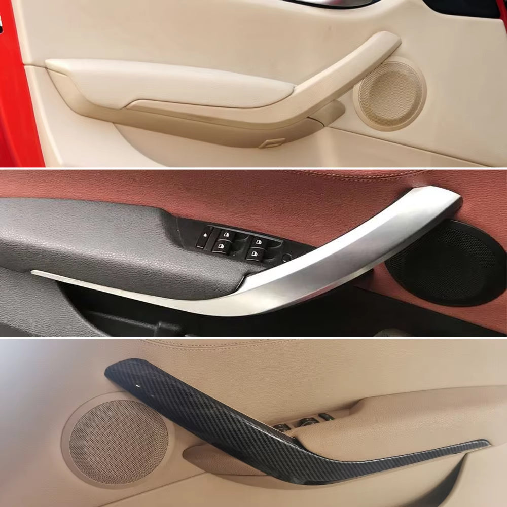 4PCS Set Car Interior Door Front Rear Left Right Pull Handle Outer Cover Trim For BMW X1 E84 2010-2016