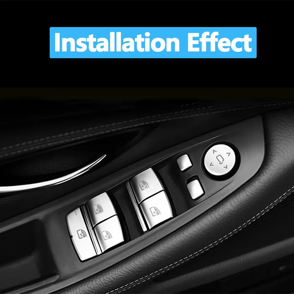 Silver Chrome Master Window Lifter Switch Control Button Regulator For BMW 3 5 7 X5 X6 F30 F35 F25 F26 F07 F10 F18 F01 F02