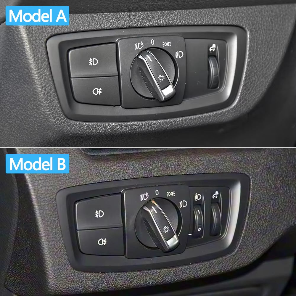 Car Front HeadLamp Rotary Foglight Button Headlight Switch Cover Panel For BMW 1 2 Series F20 F21 F22 F23 X1 F48 F49 X2 F39