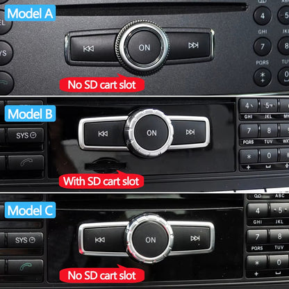 Car Front Console Radio CD Player Button Knob ON Button Switch Cap For Mercedes Benz W204 X204 W212 W207 W218 W166 W156 W172