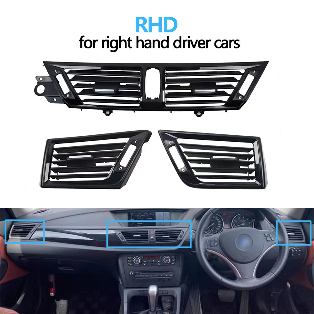 LHD RHD Front Dash Air Conditioning AC Vent Grille Outlet Panel Replacement For BMW X1 E84 2010 2011 2012 2013 2014 2015