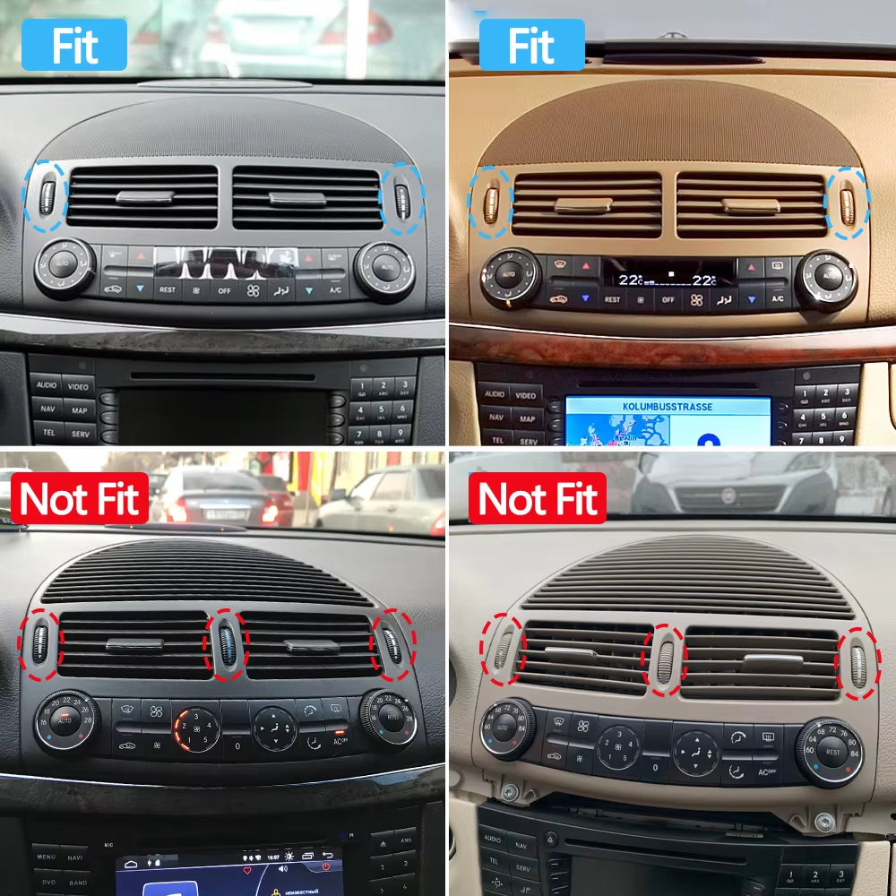 2/4PCS Set Car Front Rear Air Conditioning Control Roller AC Vent Rolling Wheel For Mercedes Benz E Class W211 E200 E300