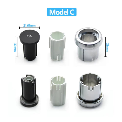 3PCS Car Console Radio CD Player Buttons ON Switch Cap Knob Cover For Benz A C E GLK GLA ML GL CLS W176 W246 W156 W204 W166 W218
