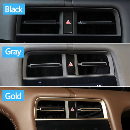 Car Middle Air Conditioning Central AC Vent Grille Air Vent Trim Strip For Porsche Taycan 9J1 2019 2020 2021 2022 2023