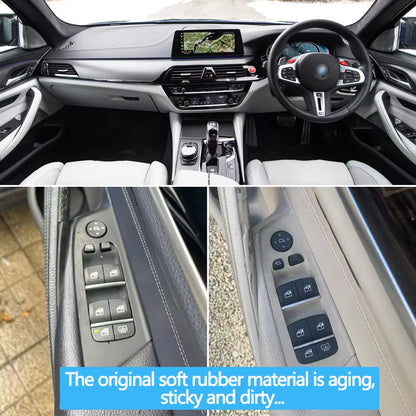 RHD Car Door Window Lifting Switch Panel Cover Trim Replacement For BMW 5 Series G30 G31 F90 525i 530i 540i 2017 2018 2019 2020