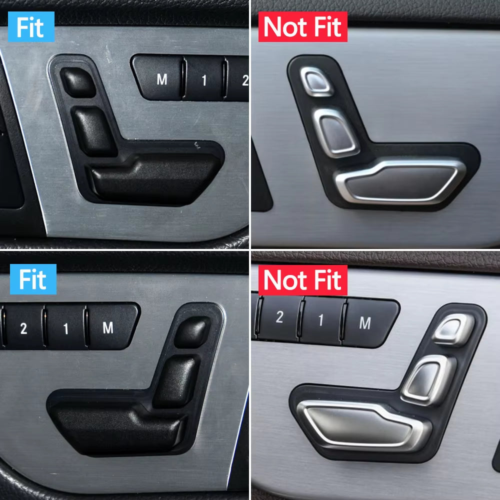 Car Left Right Seat Headrest Adjust Control Button Switch Cover For Mercedes BENZ W204 C204 X204 GLK204 W212 W207 W166