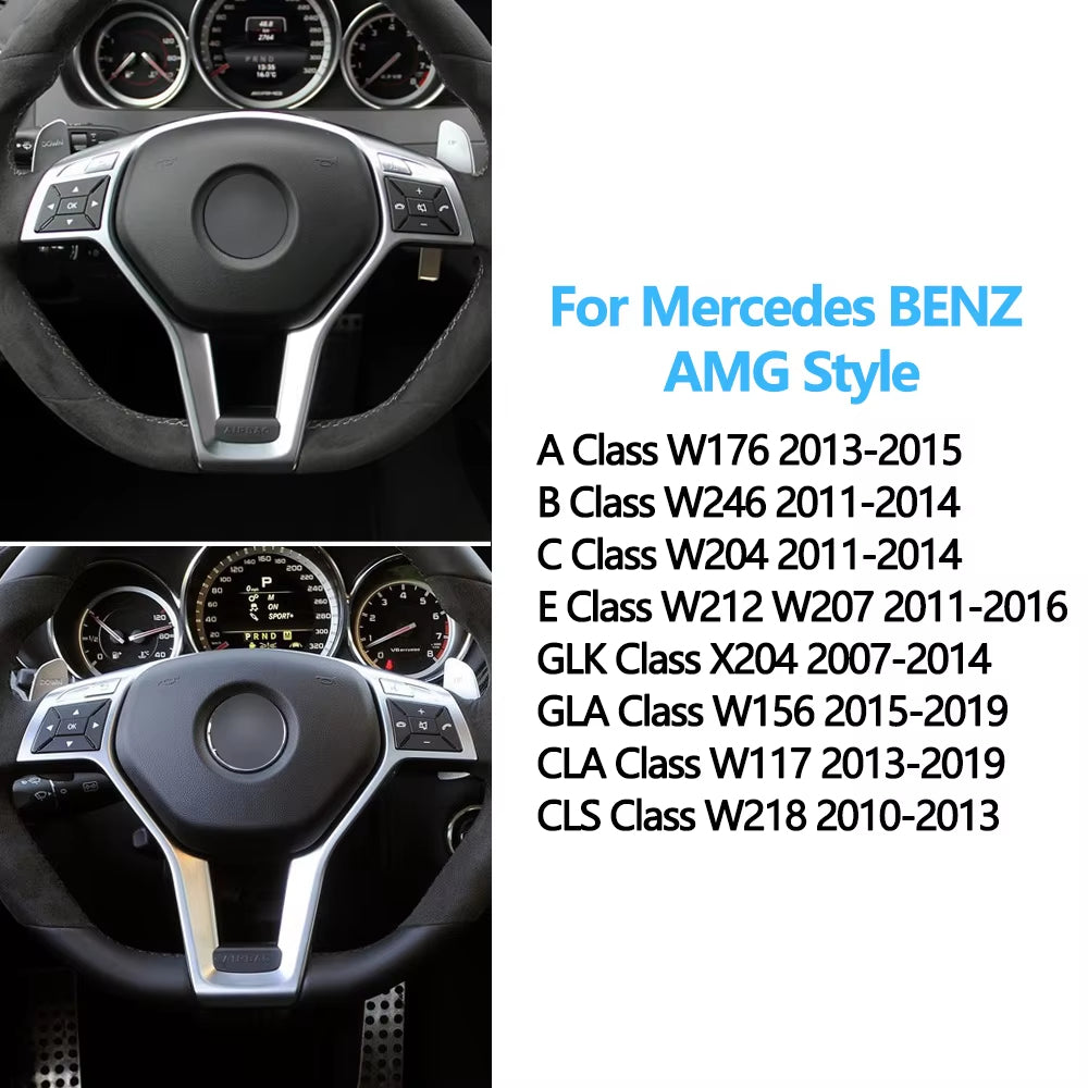 Car Steering Wheel Frame Trim Cover For Mercedes Benz AMG Style A B C E GLK GLA CLA CLS Class W176 W246 W204 W212 W156 W117