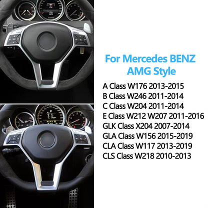 Car Steering Wheel Frame Trim Cover For Mercedes Benz AMG Style A B C E GLK GLA CLA CLS Class W176 W246 W204 W212 W156 W117