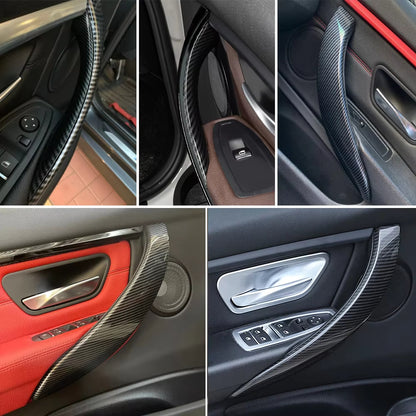 Carbon Fiber Interior Door Inside Pull Handle Trim Cover For BMW 3 4 Series M3 M4 F30 F34 F36 F32 F33 F80 F82 F83