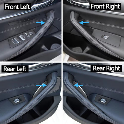 4pcs Set Car Front Rear Left Right Door Handle Inside Cover Trim For BMW 5 Series G30 G31 G38 F90 2017 2018 2019 2020 2021