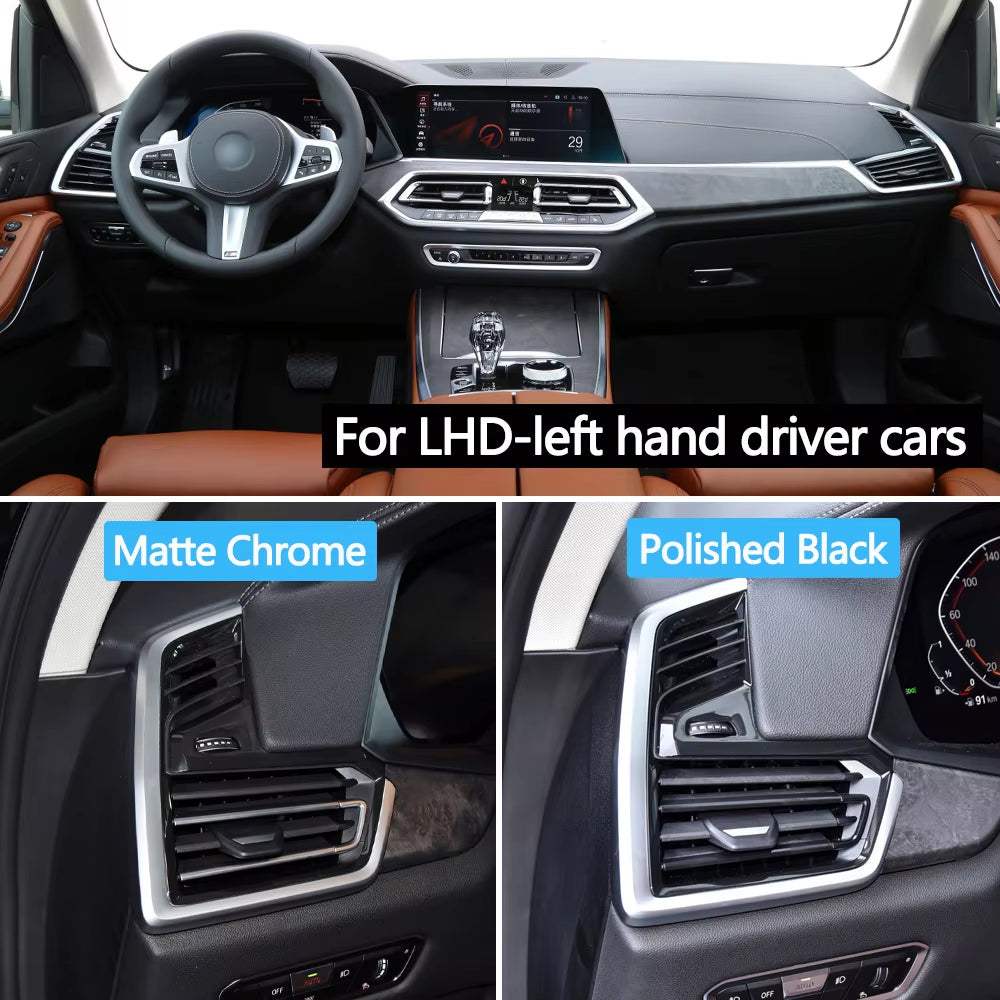 Car Left Right Air Vent Grille Repair Kit AC Vent Outer Frame For BMW X5 X6 X7 G05 G06 G07 2019 2020 2021 2022