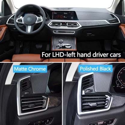 Car Left Right Air Vent Grille Repair Kit AC Vent Outer Frame For BMW X5 X6 X7 G05 G06 G07 2019 2020 2021 2022