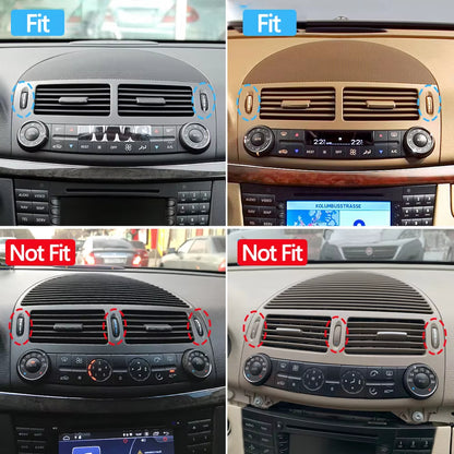 2PCS Front Rear Air Conditioning Control Roller AC Vent Base Rolling Wheel For Benz E Class W211 E200 E300 E230 E260 E280