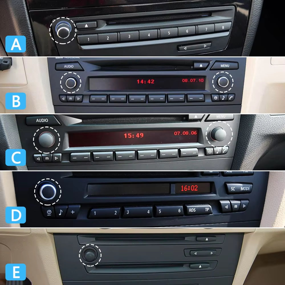Car Radio CD Player Volume Button Knob For BMW 3 1 X1 Z4 Series E90 E81 E82 E87 E88 E84 E89 2005-2012