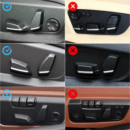 Car Left Right Seat Adjust Switch Sliding Backrest Lumbar Support Button For BMW 5 6 7 X5 X6 F10 F11 F07 F06 F12 F01 F02 F15 F16