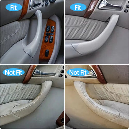 2PCS Car Front Rear Left Right Door Inside Grab Pull Handle Cover Trim For Mercedes Benz S Class W220 1998-2003