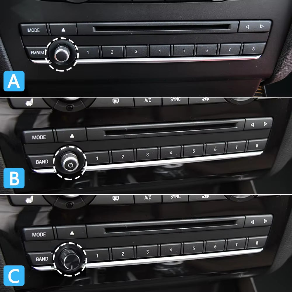 Car Radio Volume Knob Rotary Button Switch Setting Cover Cap For BMW X3 X4 F25 F26 2011-2017 61319351155