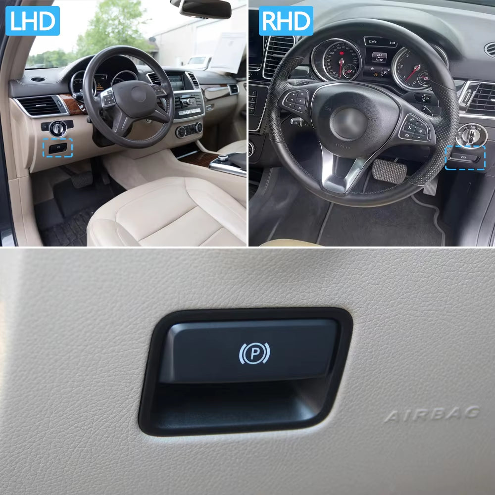 Car Handbrake Parking Switch Release Lever Handle P Button Cover For Benz A B GLA CLA ML GL GLE W176 W246 W156 W166 W117
