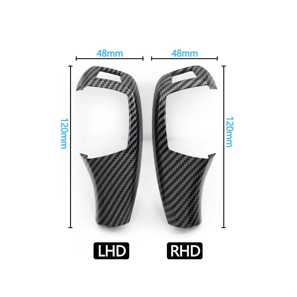 LHD RHD Car Gear Shift Knob Trim Cover Auto P Parking Button Cap For BMW X5 X6 E70 E71 E72 2007-2013 61319116587