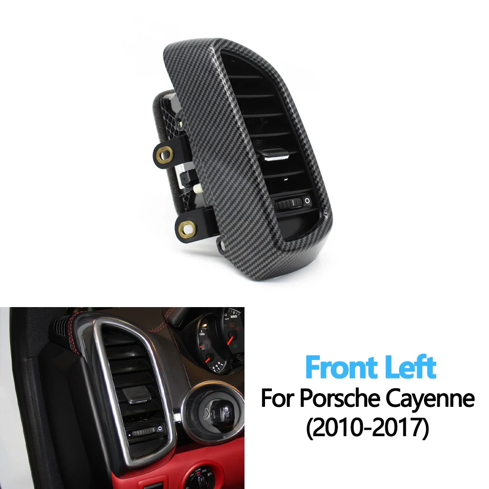 Carbon Fiber Car Front Left Right Rear Air Conditioning AC Vent Grille Complete Assembly For Porsche Cayenne 7P5 2010-2017
