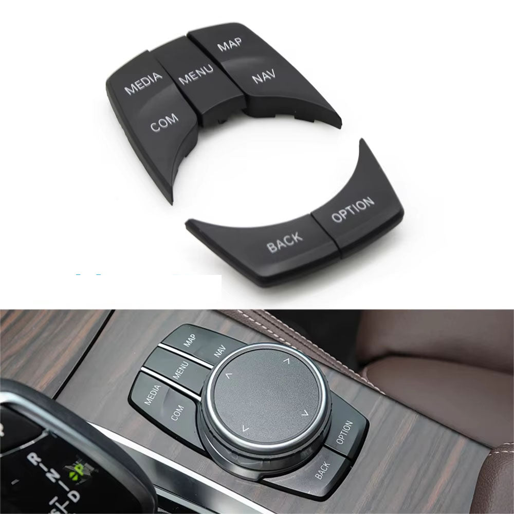 Car Central Console CIC IDrive Multimedia Control Button Cover Trim For BMW 5 6 7 X3 X4 G30 G31 F90 G32 G11 G12 G01 G02 F97 F98