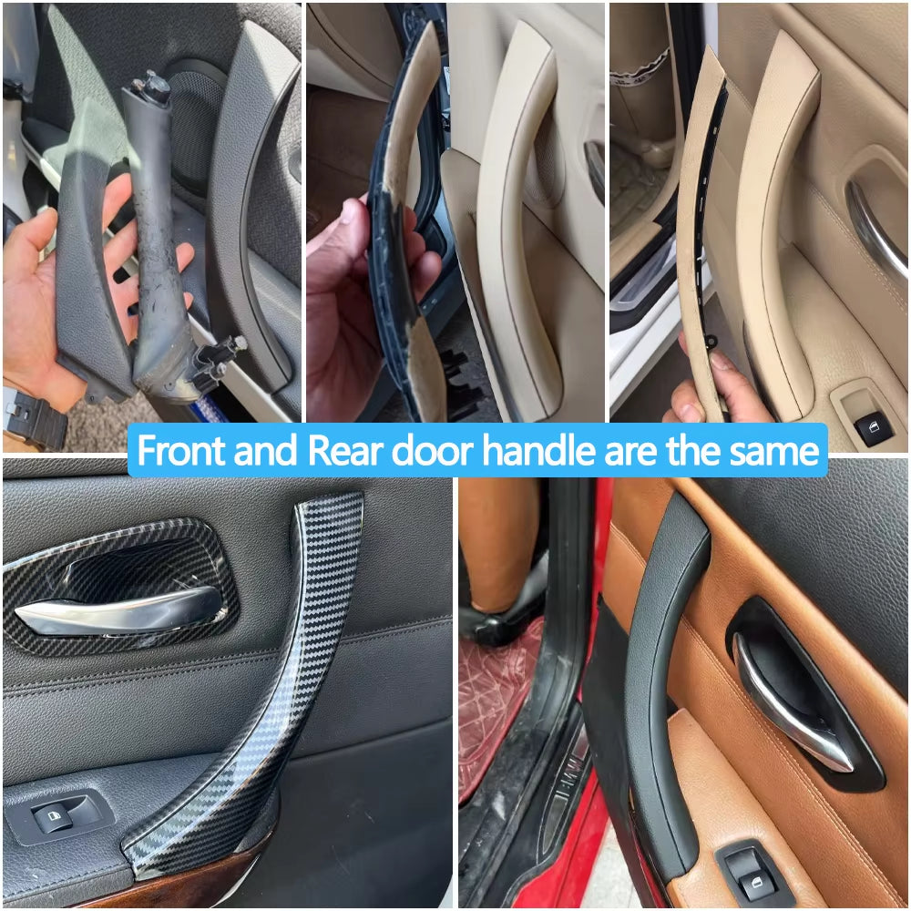 Left Right Interior Door Inside Handle with Handle Cover Trim Replacement For BMW 3 Series E90 E91 E92 316i 318i 320i 325i 328i
