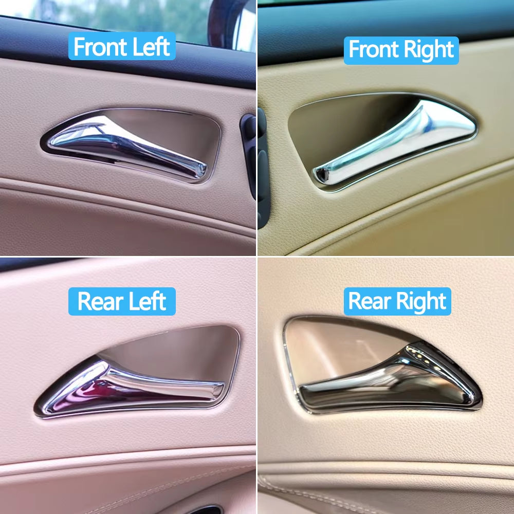 Car Interior Front Rear Left Right Chrome Door Handle For Mercedes Benz E CLS Class W211 W219 E320 E500 E63 AMG 2117660124