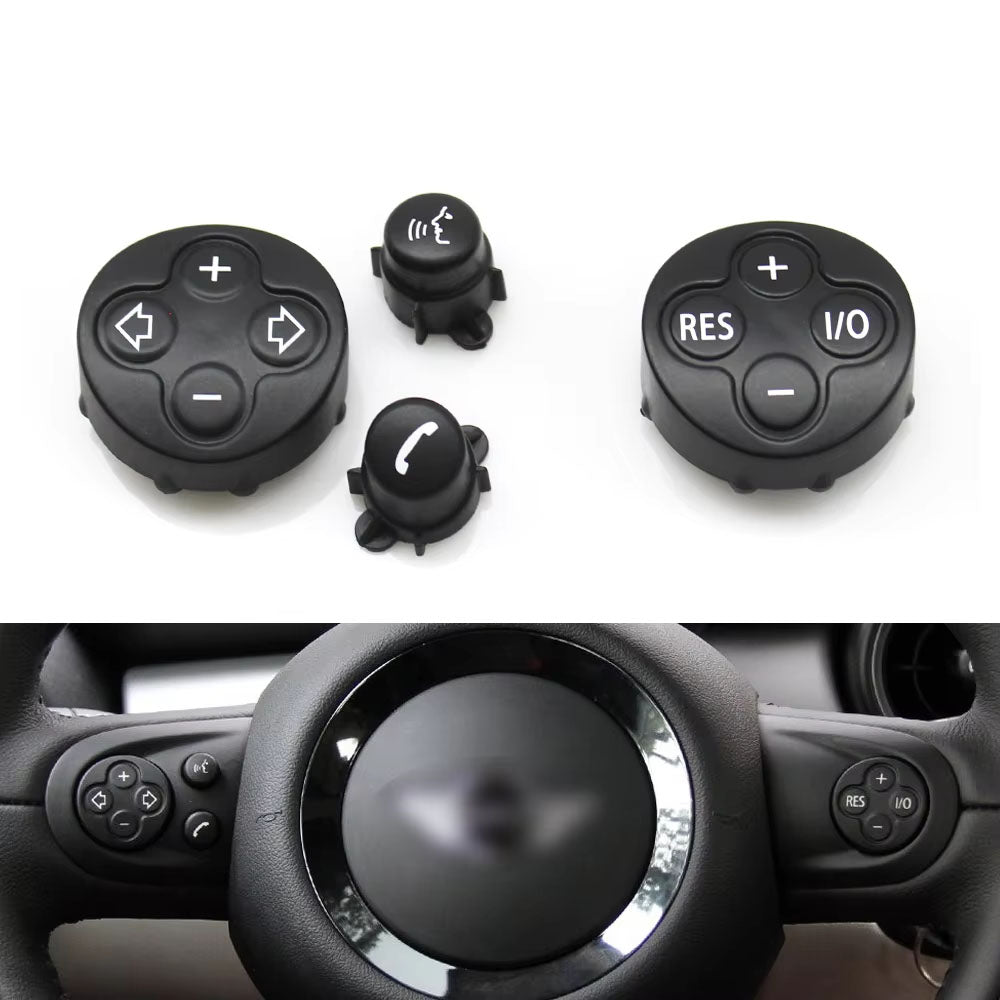 2PCS Car Steering Wheel Multifunction Cruise Control Switch Button Cover For BMW Mini Cooper Paceman R55 R56 R57 R58 R59 R60 R61