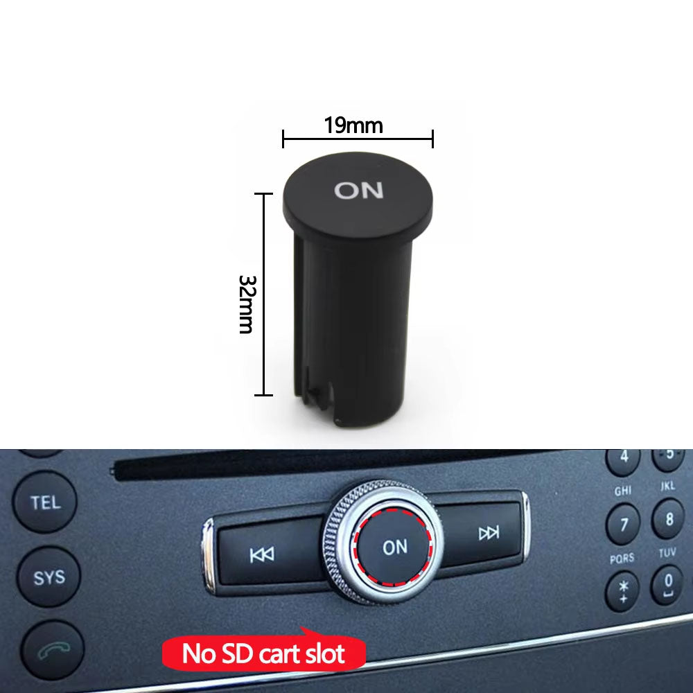 Car Front Console Radio CD Player Button Knob ON Button Switch Cap For Mercedes Benz W204 X204 W212 W207 W218 W166 W156 W172