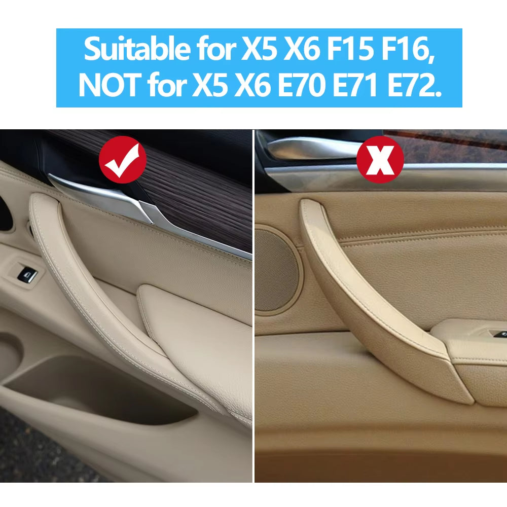 Car Door Pull Handle Trim Cover Replacement For BMW X5 X6 F15 F16 2014-2018 51417292243 51417292244