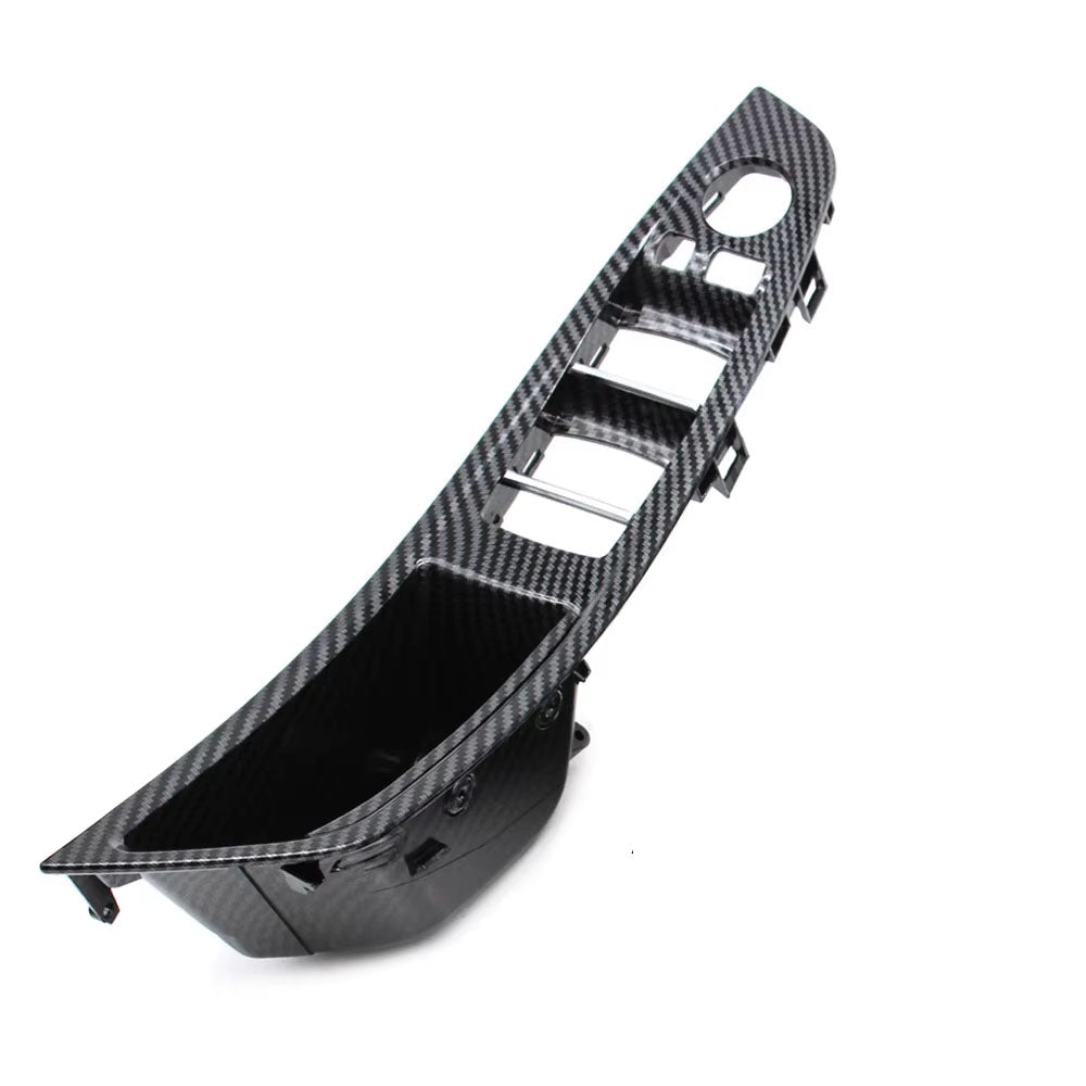 LHD RHD Interior Door Carbon Fiber Pull Handle Window Switch Panel Set for BMW 5 Series F10 F11 F18 520i 523i 525i 528i 535i