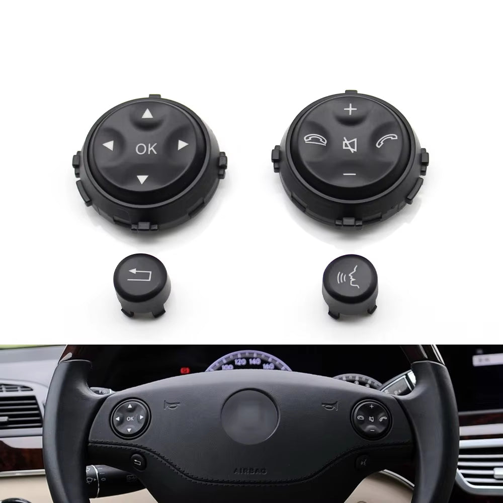 Car Multi-function Steering Wheel Push Button Cover For Benz W221 W216 S CL Class S280 S300 S350 S400 S600 2006-2009