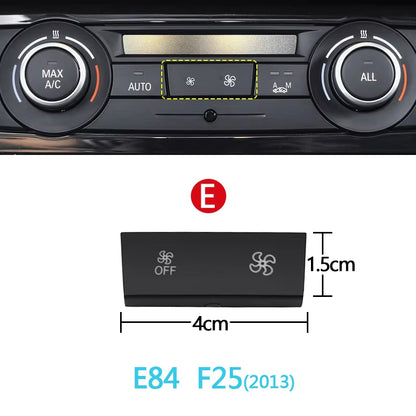 Dashboard Air Conditioner Fan Wind Volume Button Capes For BMW 1 2 3 4 X1 X3 X5 X6 Series F20 F30 F35 F80 F25 F26 E70 E84 E90